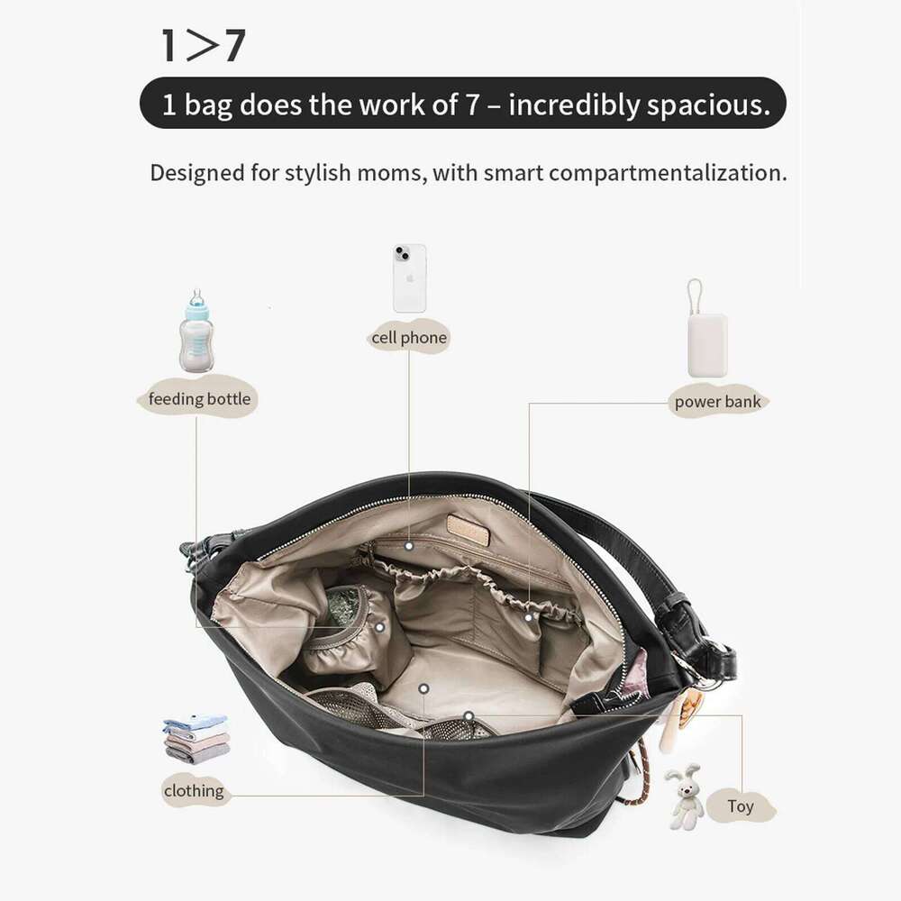 LEFF New Women's Large Capacity Tote Nylon Waterproof Travel Commuting Shoulder Bag High Quality Trendy Outdoor Bags 251029