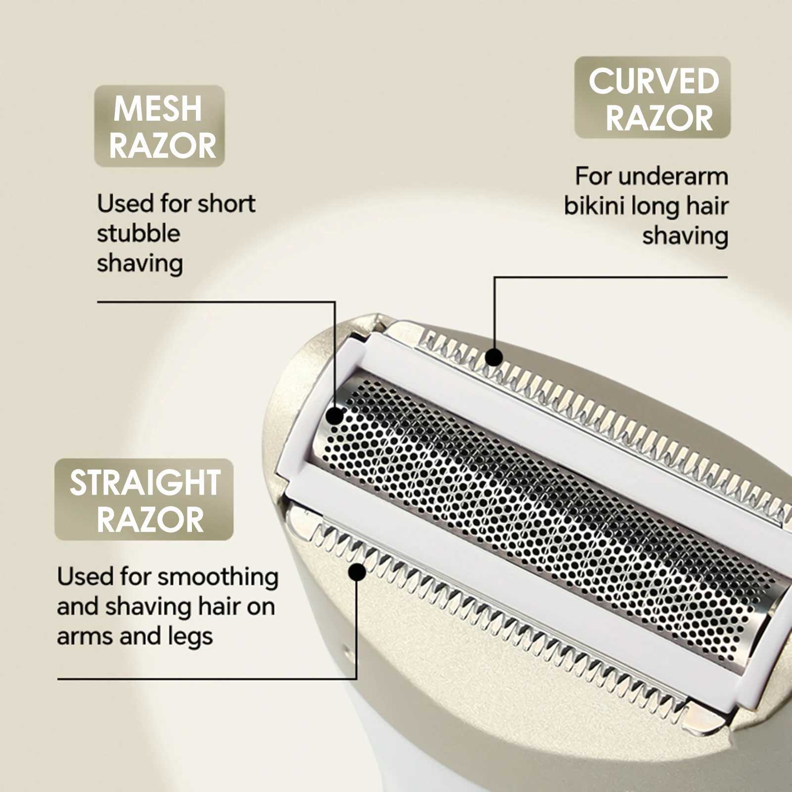 Women Epilator Electric Rechargeable Hair Shaving machine Bikini intimate zone Painless Hair Removal Underarms Legshaver J251117