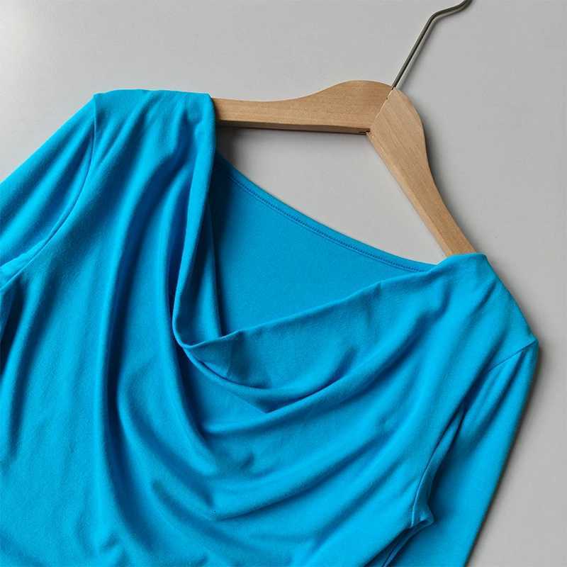 Sexy Draped Neckline Sport Top Gym Breathable Outwear Yoga Shirts Women Long Sleeve Fitness Tops Running Clothing Slim Fit ClothXJ251029