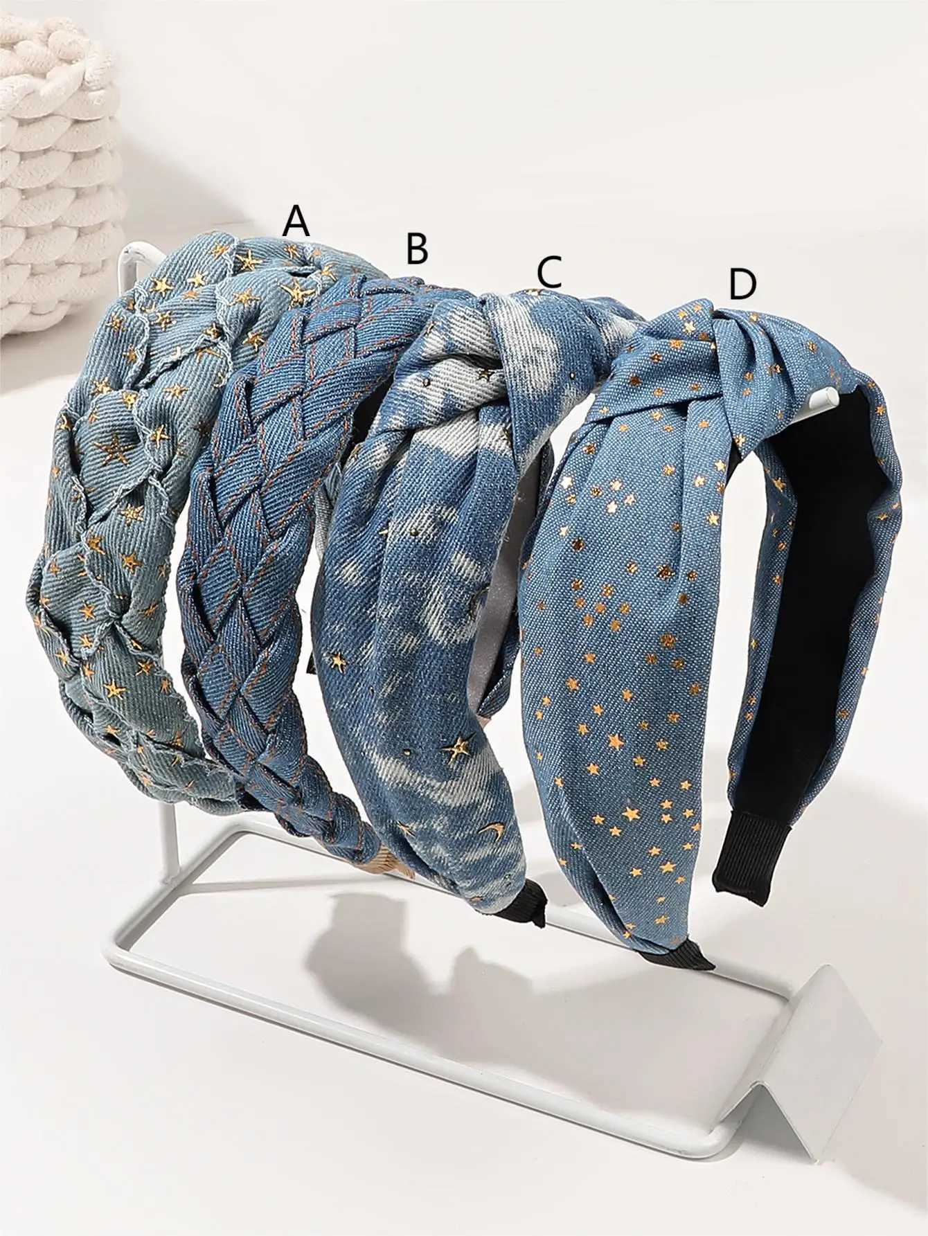 1Pcs Vintage Cowboy Non Slip Headbands Fashion for WomenHairband for Hair Wide Top Knot Hair Hoops for GirlsHair AccessoriesW251028