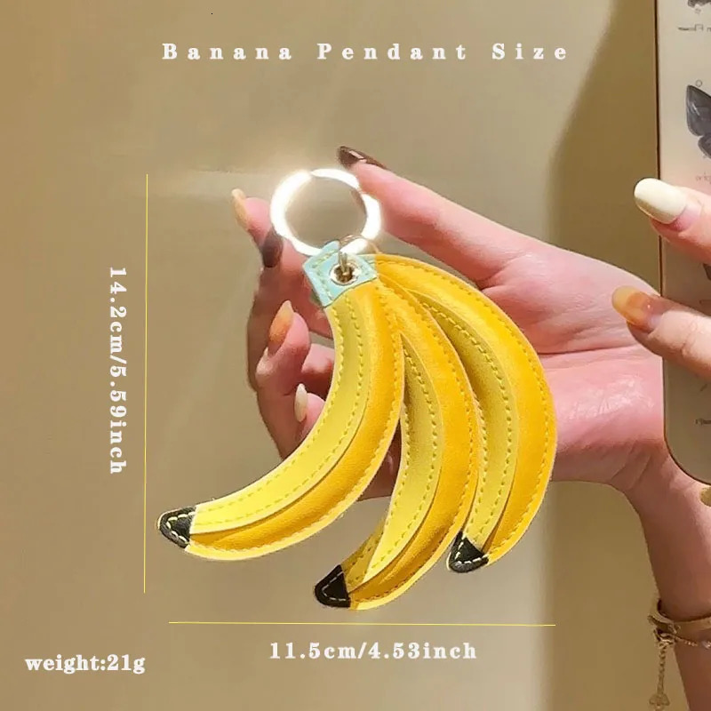 Cute Banana Pendants Suitable for Bags Womens Handbags Shoulder Bags PU Leather Keychain Accessories Bag Accessories 251029