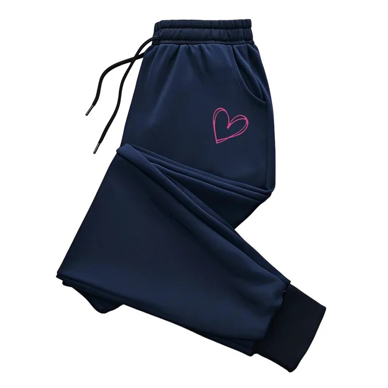 Simple Womens Sweatpants Heart Printed s Casual Sports Pants Fitness Jogger Trousers Daily High Street Pants Fall Winter 251029