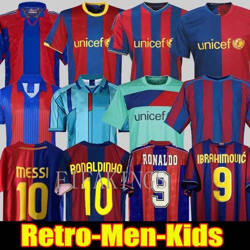 NEYMAR JR Retro Soccer jerseys 96 97 ROMARIO RIVALDO RONALDO HENRY RONALDINHO 05 06 08 09 10 11 XAVI INIESTA MESSIS Classic Vintage Jersey barcelone Kids Child jersey