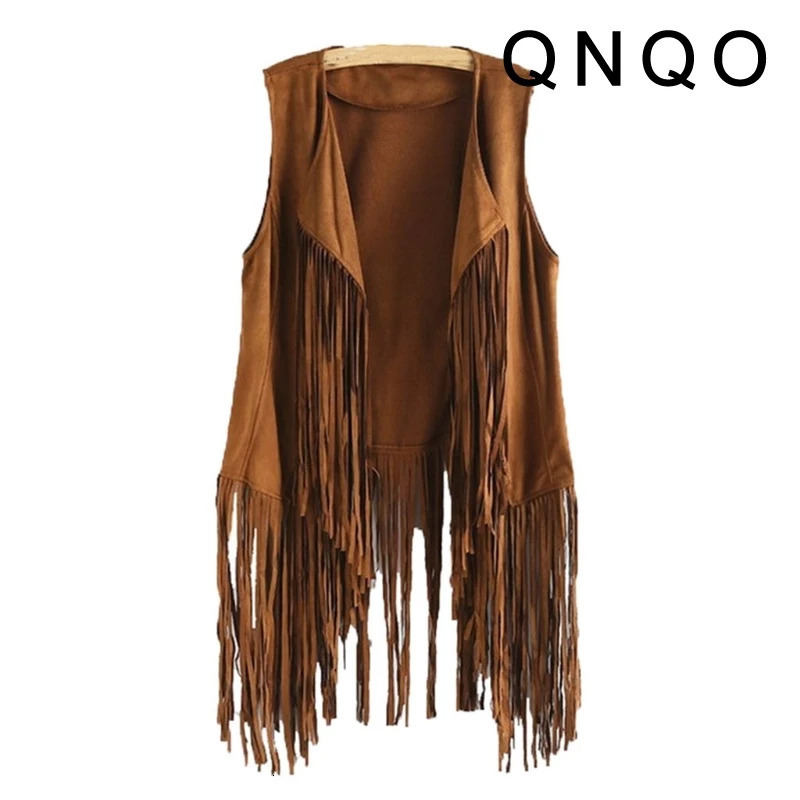 QNQO Tassel Vest for Women Pink Sleeveless Chic Casual Top Streetwear Female Fashion Vintage Solid Sexy Female Tank Top 251029