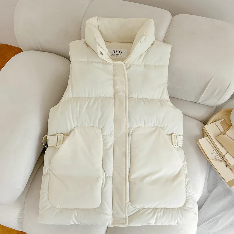 Women Down Cotton Vest 2025 Autumn Winter Fashion Sleeveless AllMatch Warm Lady Waistcoat Comfortable Ladies Short Jacket 251029