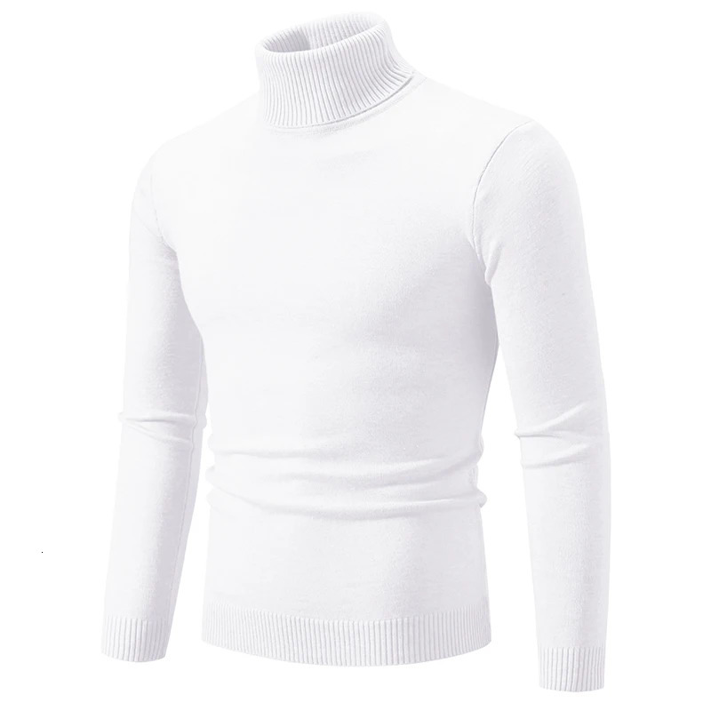 Winter Turtleneck Thick Mens Sweaters Casual Turtle Neck Solid Color Quality Warm Slim Turtleneck Sweaters Pullover Men 251029