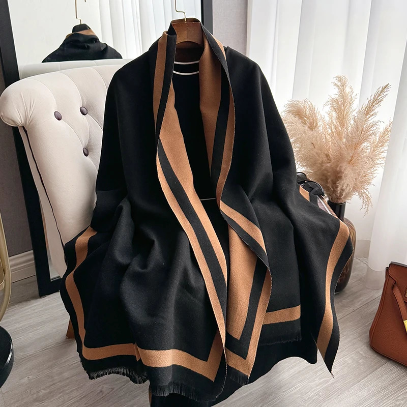 Warm y Cashmere Scarf Women Plain color Fashion Shawl and Wraps Ladies Blanket Foulard Winter Bandana Bufanda 251013