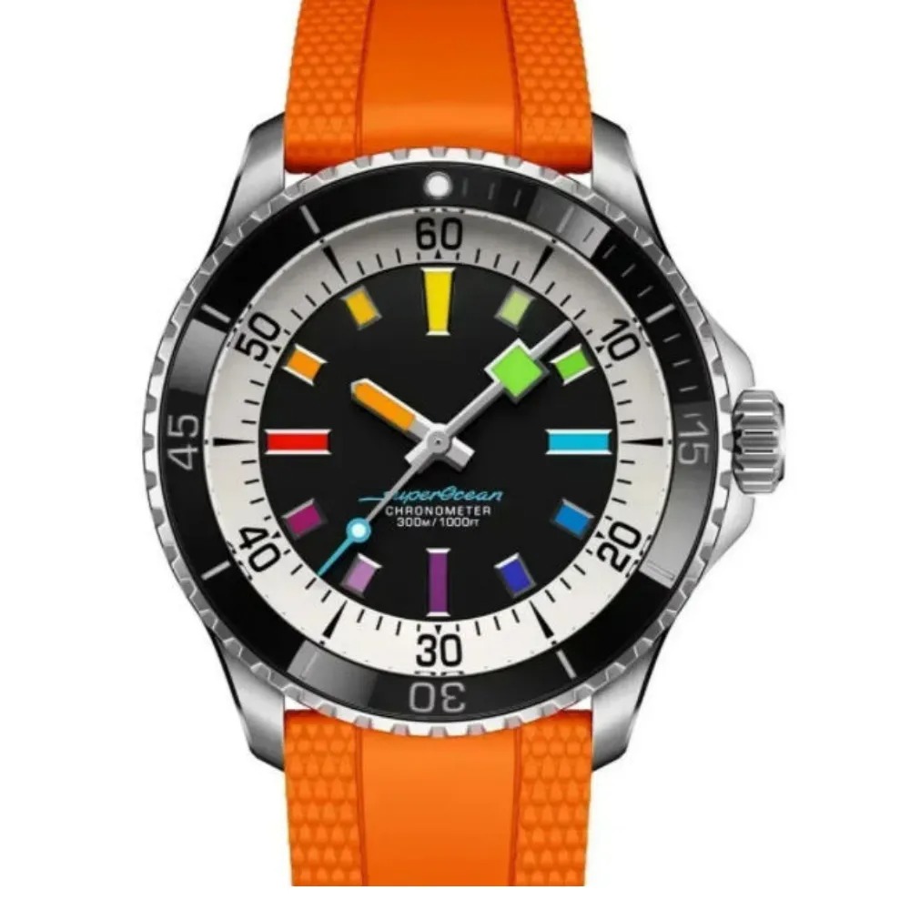 U1 Top-grade AAA Watch Men Automatic Mechanical Series Waterproof High Quality Ceramic Ring Soft Rubber Band Sapphire Glass Wristwatches