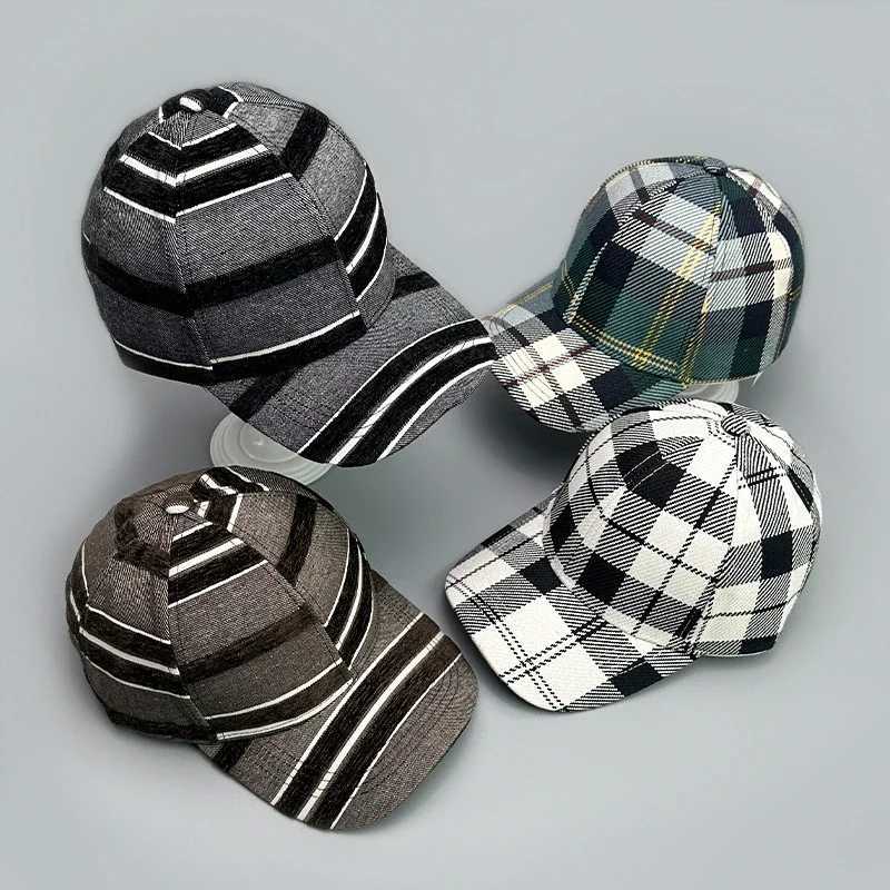 SpringSummer Exquisite Checkered Baseball Caps Unisex Outdoor Leisure Casquette Vintage Sports Visor Duck Hats For TeenagersW251029
