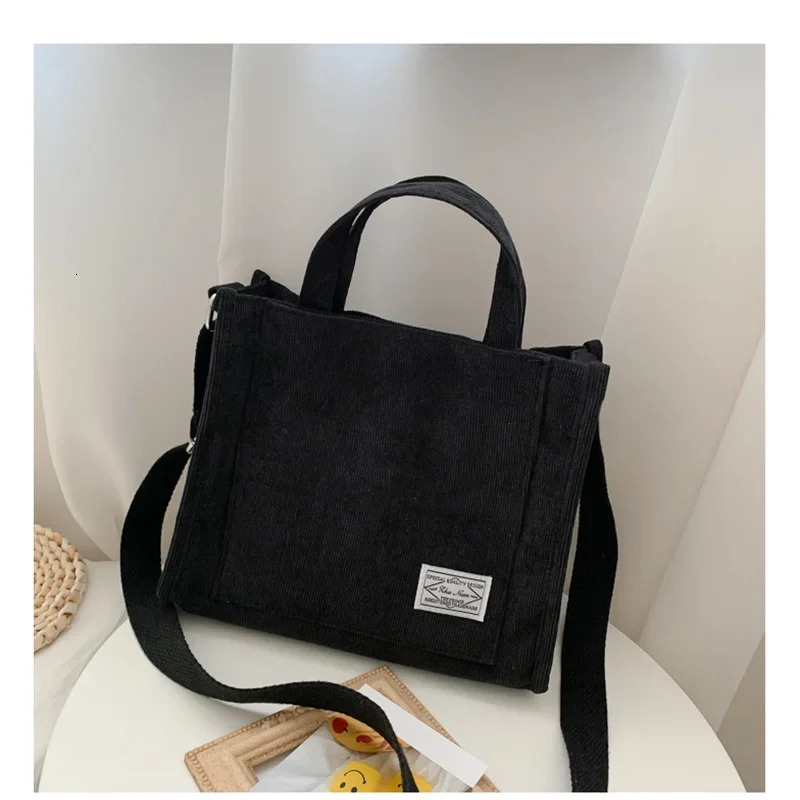 Women Handbag Simple Corduroy Portable Large Capacity HandBag Ins Fashion Trend Small Square Handbag Single Shoulder Bags 251029