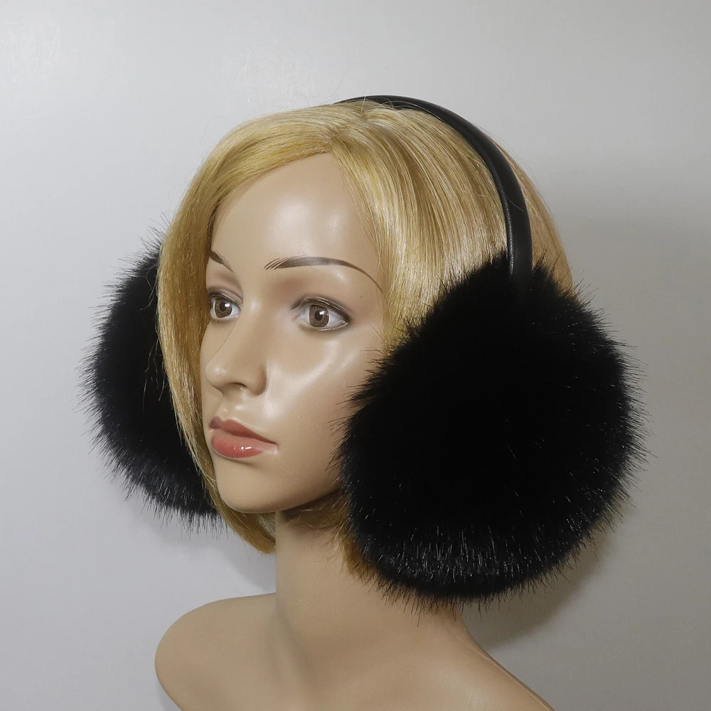 Hight Quality Faux Fox Fur Earmuffs Women Winter Keep Warm Faux Fur Earmuffs Girls Ear Warmer Faux Fox Fur Plush Ear Muff 251029