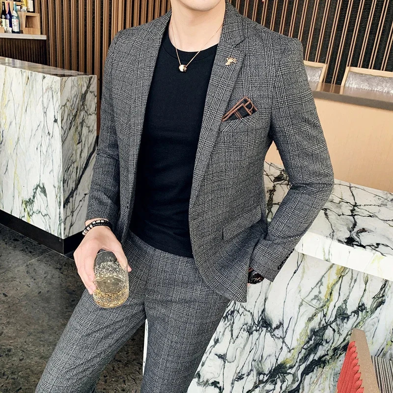 Blazer Plus Size 7XL Mens Fashion Business Italian Style Linen Leisure Wedding for Office Workers Assembling A 251028