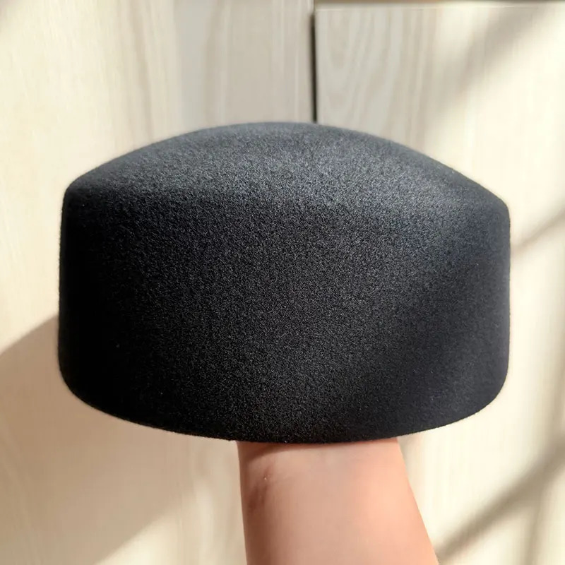 Classic Women Beret Hat Wool Felt Winter Keep Warm Cap White Black Fe Fascinator Stewardess ner Formal 251013