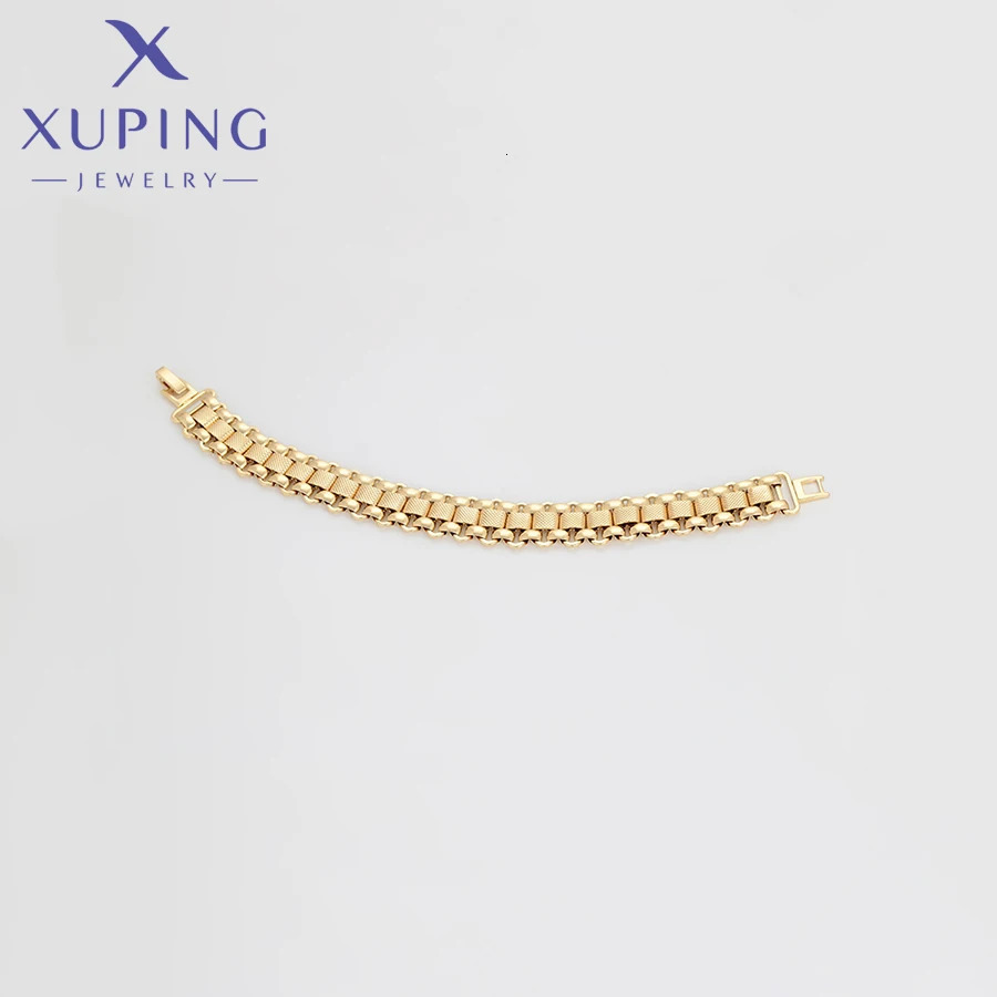 Xuping Jewelry Arrival Copper Alloy Fashion 195cm Big Womens Bracelet with Light Gold Color X000992166 251028