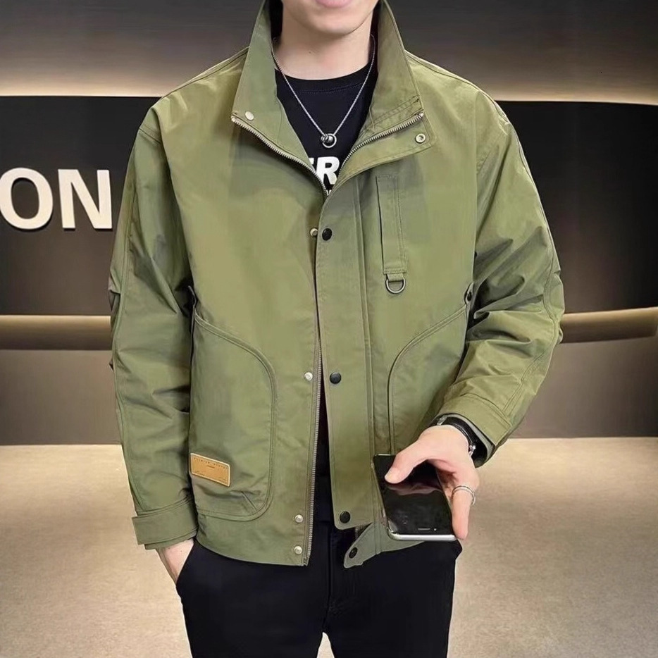 Designer Jacket 2025 Spring And Autumn Casual Men's Jacket Outdoor Fashion Loose Casual Versatile Men's Thickened Stand Collar Men's Ja