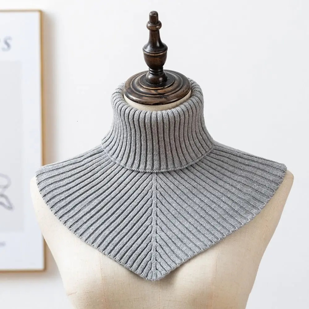 Solid Color Turtleneck Collar Keep Warm Korean Style Knitted Bib Clothes Decoration Accessories Neckchief Wool Scarf 251021