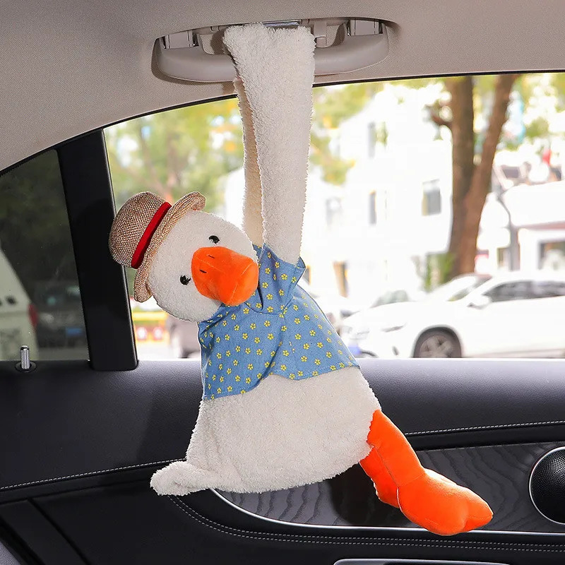 duck Creative Ass Tissue Box Soft Cartoon Paper Napkin Case Cute Animals Car Paper Boxes Lovely Napkin Holder for Car Seat 251029
