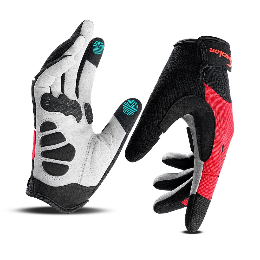 Reflection Cycling Gloves Touch Screen Antislip Shockproof Pad MTB Bike Sport Fitness Running Bicycle 251013