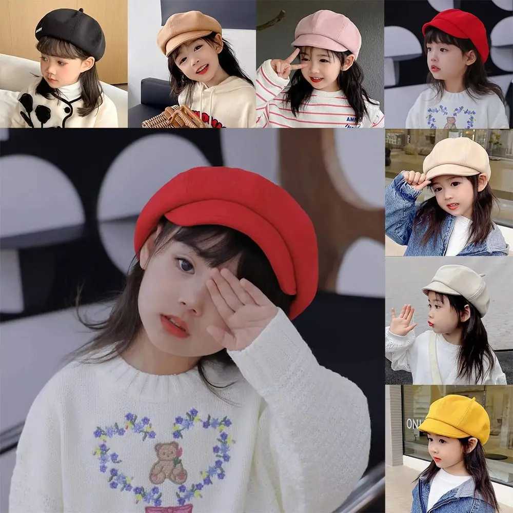 Autumn Winter Cute Soft Kids Berets Multicolour Woolen Baby Beret Hat Warm Painter Hat Boys Girls251028