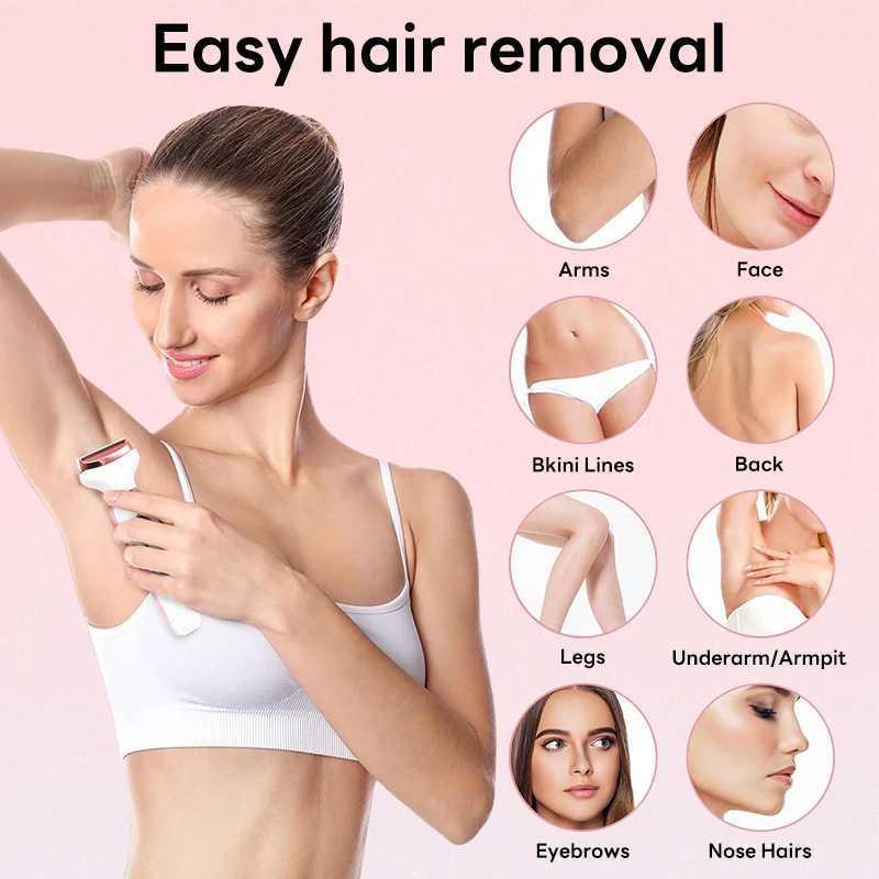 4 in 1 Electric Epilator Painless Bikini Eyebrow Nose for Women Facial Hair Removal Trimmer Face Body Female Shaver Depilator J251117