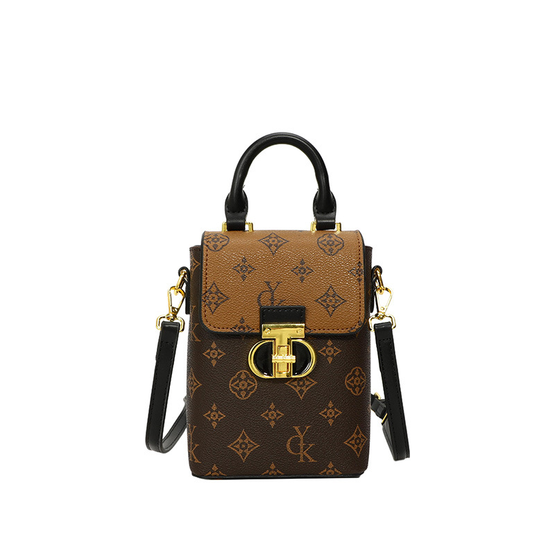 The New Fashion Box Bag Handbag Mobile Phone Bag Senior Sense Color Contrast Bag Ladies Popular All Kinds Of Cross-Body Bag 2025s hot