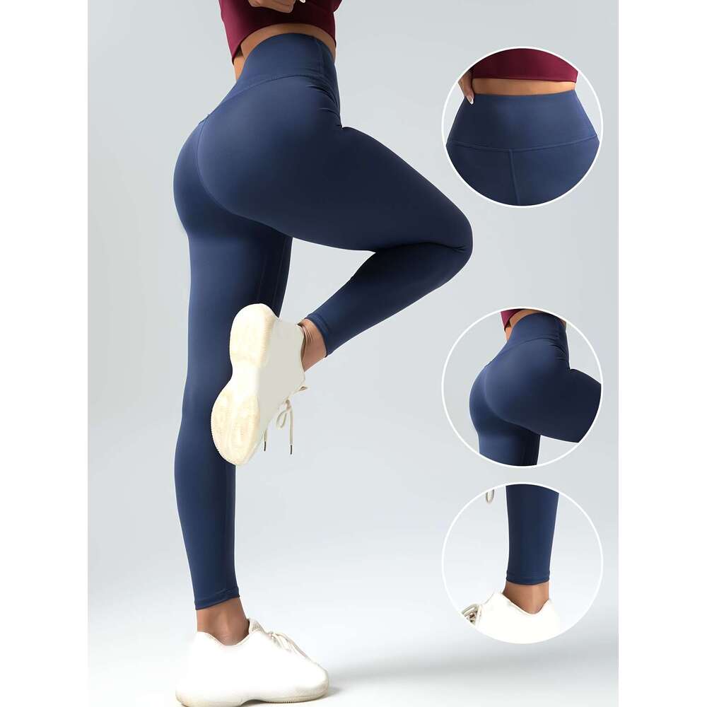 10pcs High-Waist Stretchy Yoga Leggings Women - Comfortable, Non-See-Through, Solid Color, Long Length, Perfect for Running & Fiess