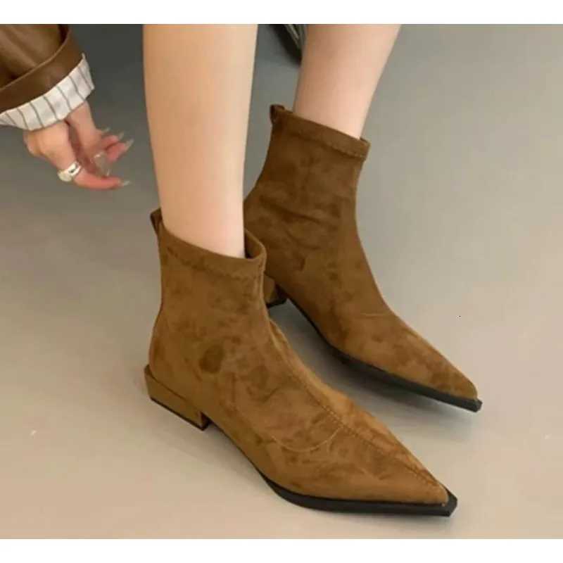 New Fashion Womens Hot Sale Shoes Ankle Womens Boot Fashion Back Zipper Office and Career Sexy Pointed Toe Shoes for Women Z251029