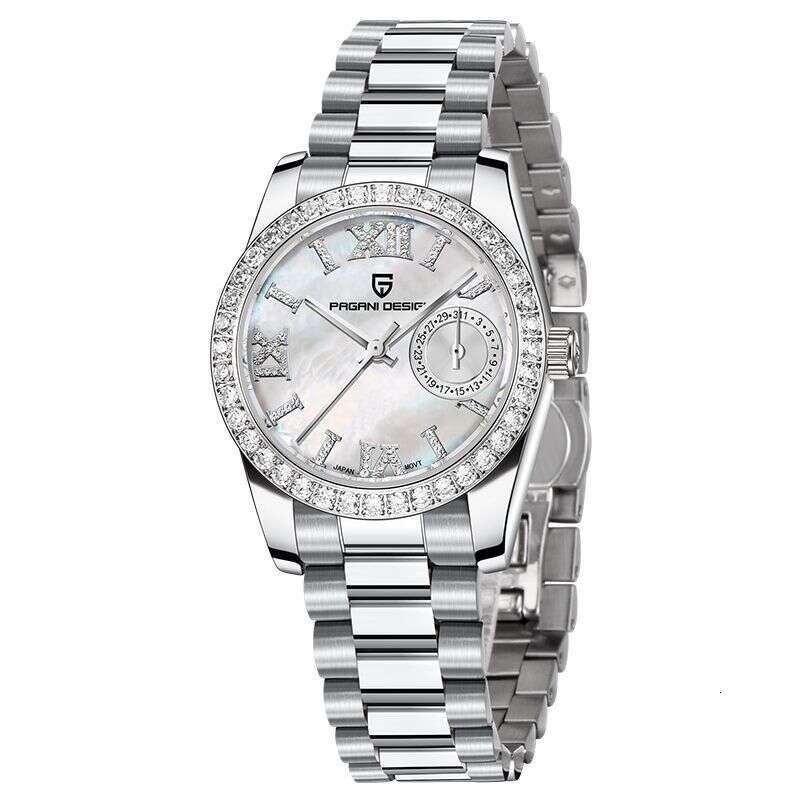PAGANI DESIGN New Fashion Rhinestone Bezel Calendar Small Pointer Light Luxury Women's Quartz Watch PD-1776