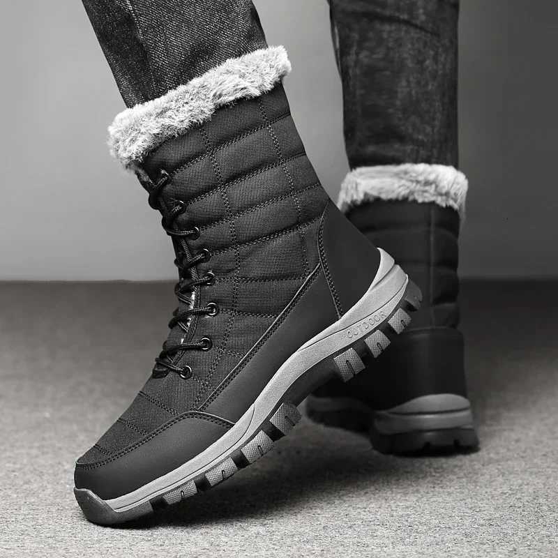 Men New Cotton Shoes Waterproof and Cold Proof Long Boots for Men Outdoor with Thick Velvet and Warmth Snow Boots Z251029