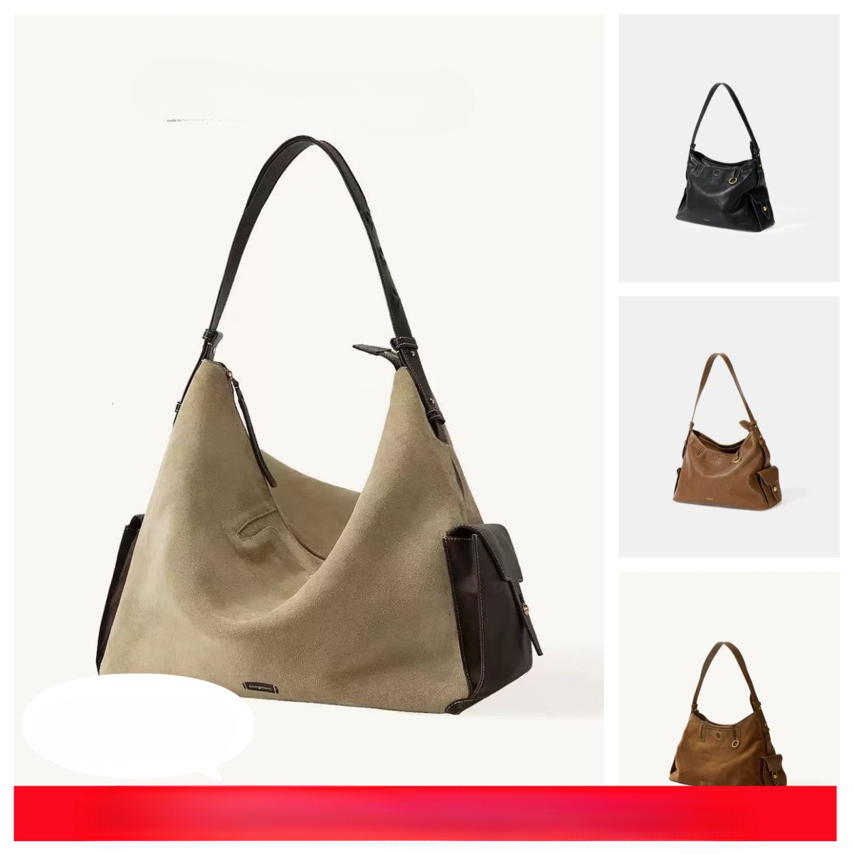 Designer's new Trail Travel Hobo bag, single shoulder crossbody bag