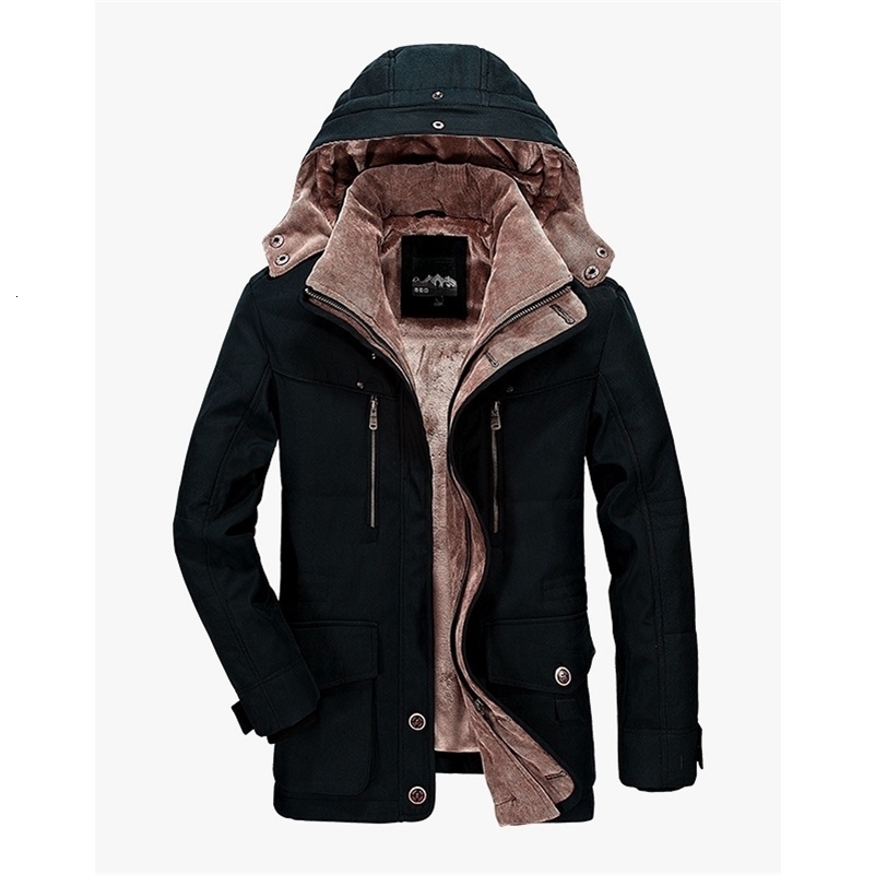 thick warm Mens Padded parkas Cotton Jacket Thick Casual Mens Parkas Winter Trend S6XL plus size outdoor winter jackets men 251028