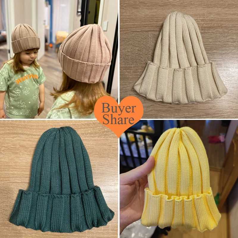 Winter Kids Hat Candy Knitted Bonnet Baby Beanie Kids Cap Elastic Children Girls Boys Hats 11 Colors 15Y251028
