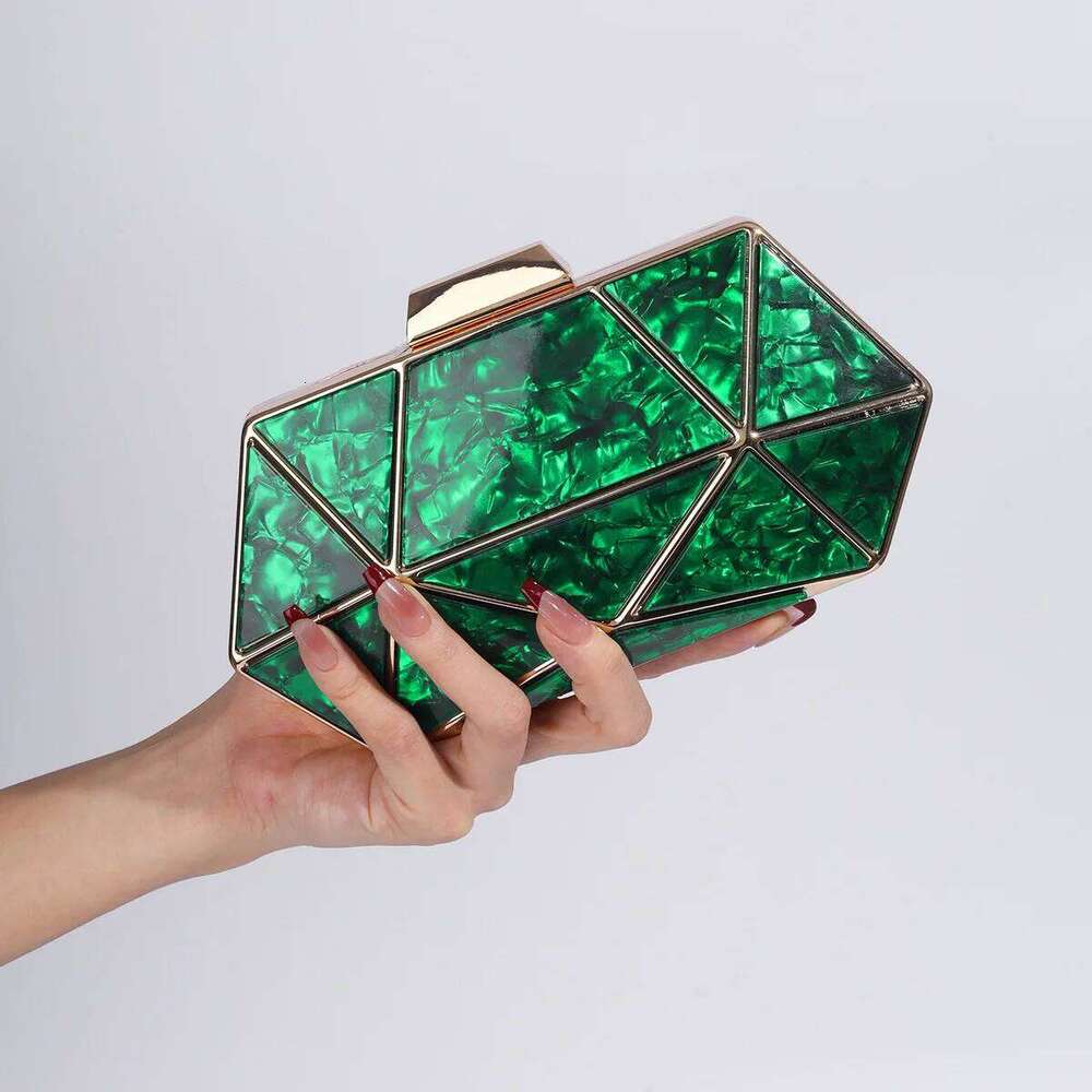 Designer Bags Acrylic Metal Water Chesut Celebrity Temperament Single Shoulder Oblique Span Chain Bag, Women's Hand Holding Dinner Bag Luxury Bag