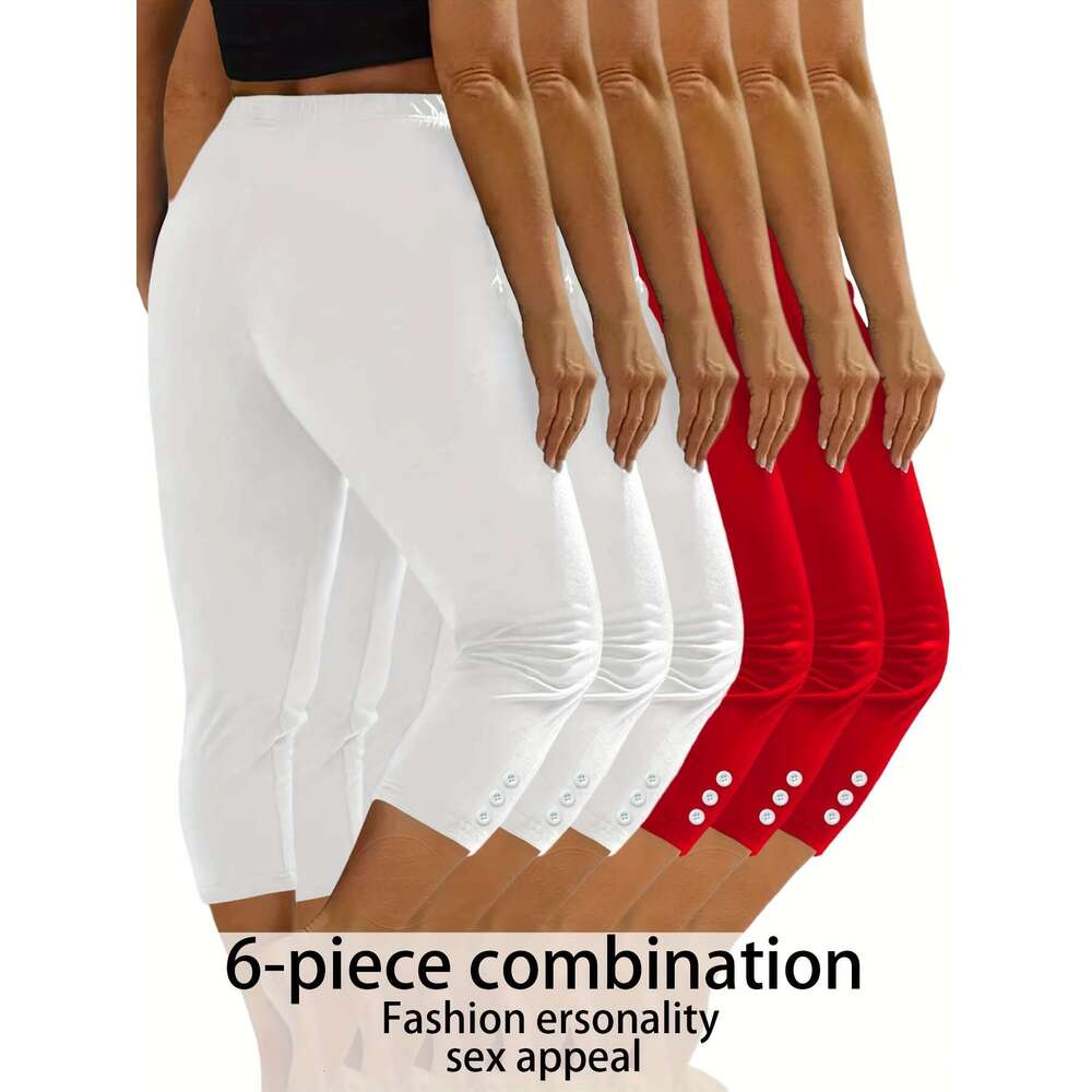 6pcs Fashion Casual Tight Sports Leggings