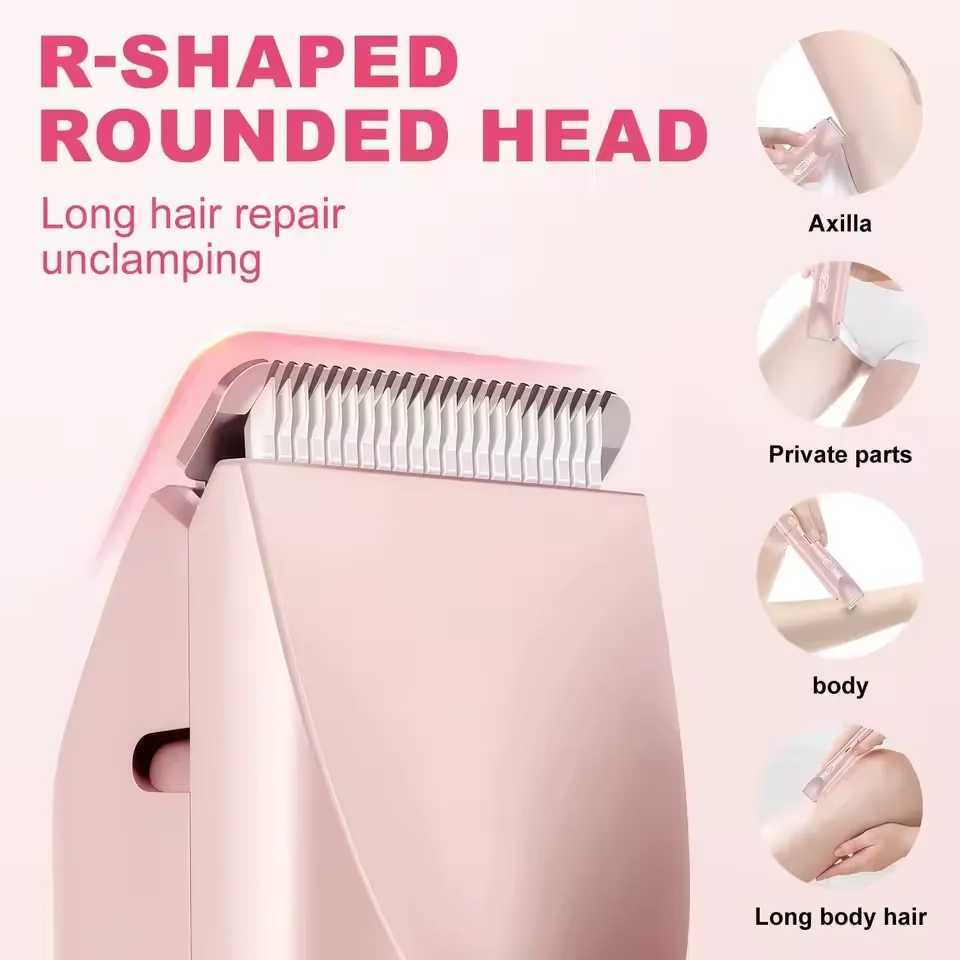 Electric Razors for Women 2in1 Bikini Trimmer Facial Mustache Shavers for Ladies Body Underarms Legs Portable Painless Epilator J251117