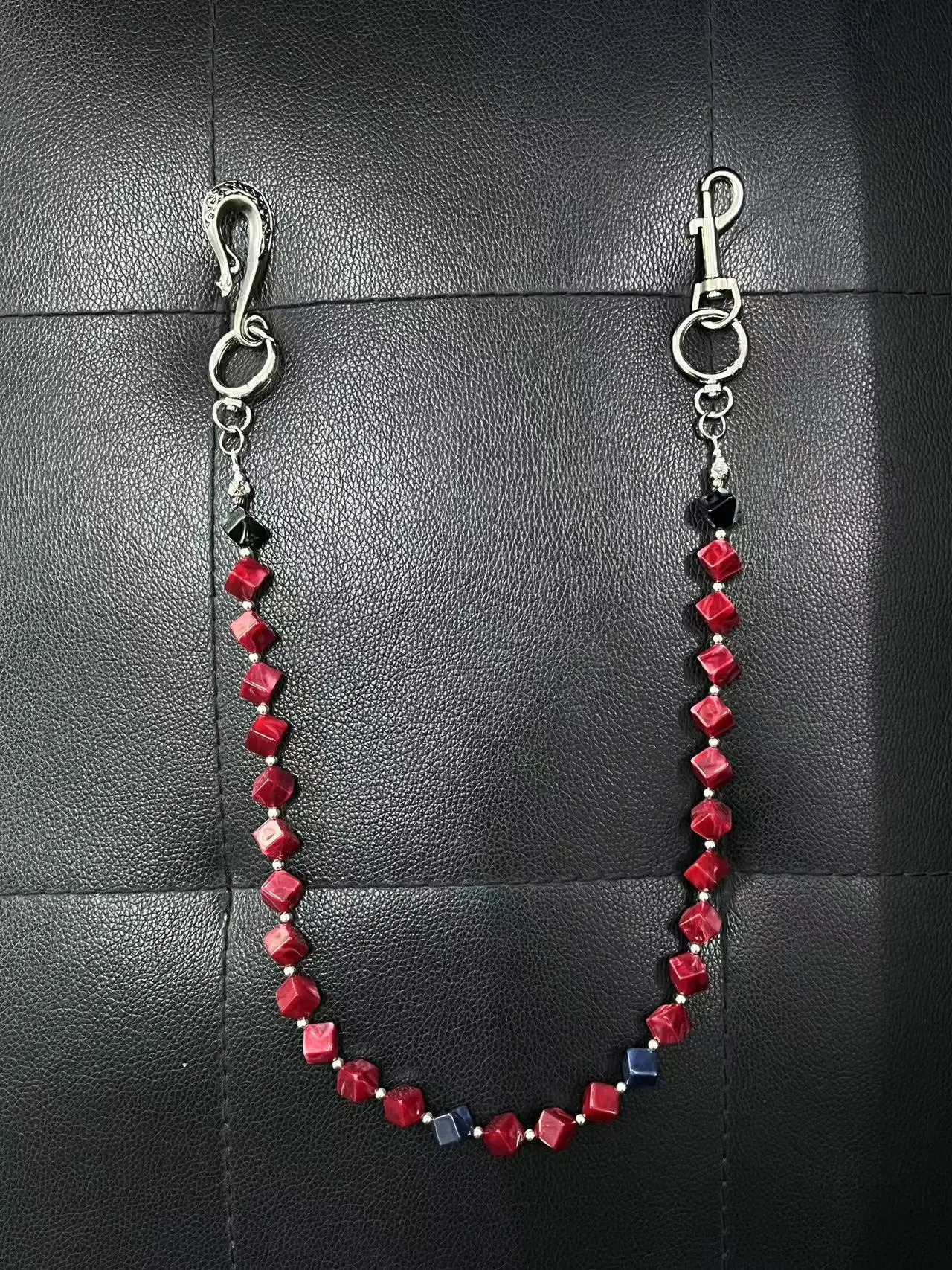 Original KGSC ink smudge acrylic red beads American cleanfit trouser chain vintage retro style denim 251021