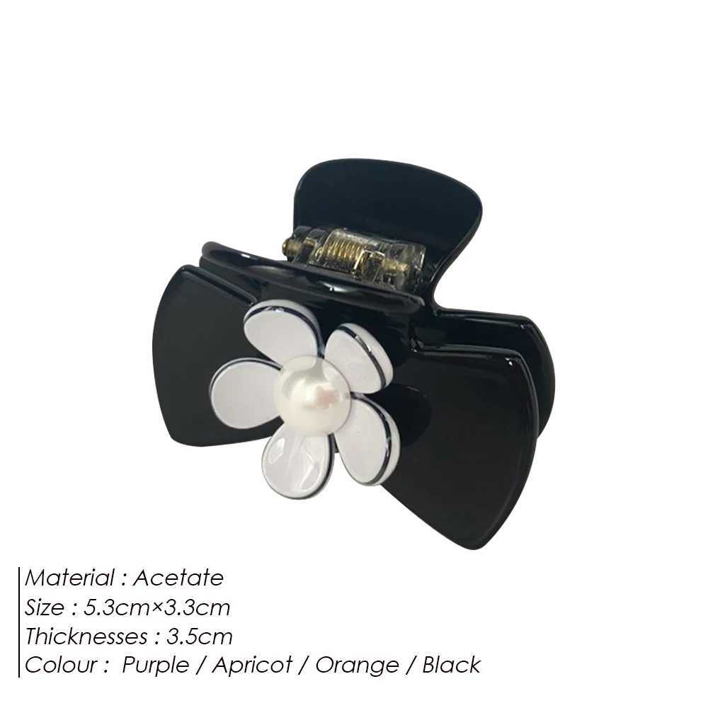eManco Acetate Two Color Small Flower Hair Claw Fixed Hairstyle Fashion Womens Hair Accessories Side Clip 48 Hour ShippingW251028
