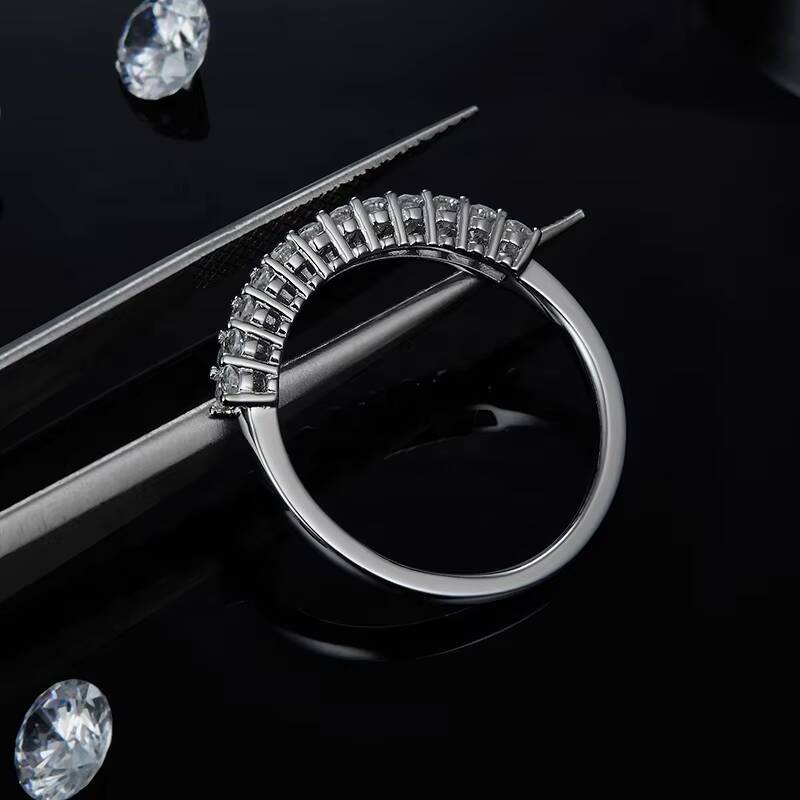Fine Jewelry Moissanite Ring Price 925 Sterling Silver With White Gold Plated Oval Cut Moissanite Diamond Ring for Wedding