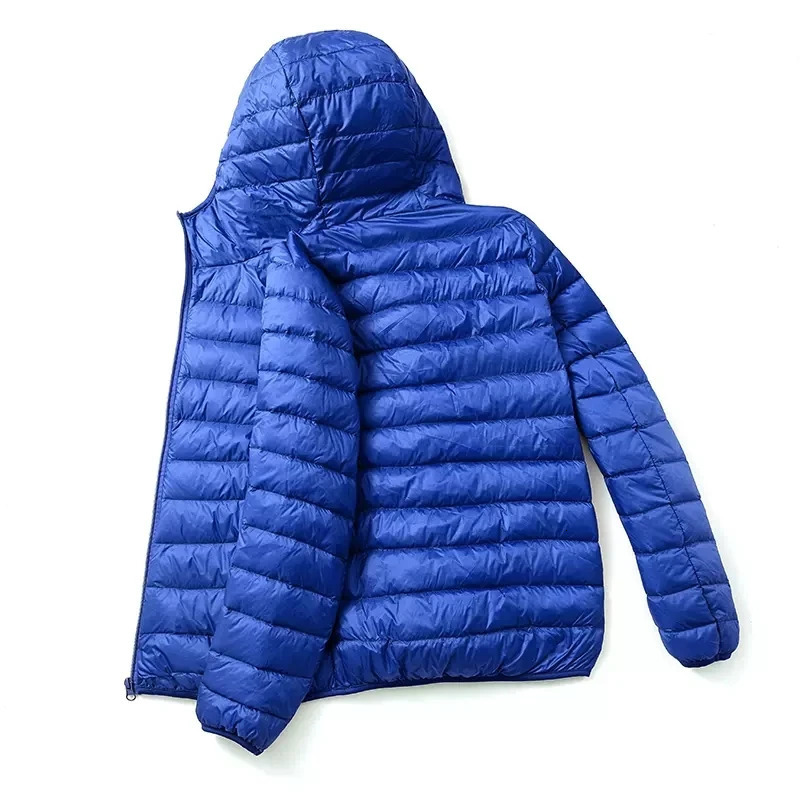 Autumn and Winter Fashion Ultra Light Duck Down Hooded Down Jacket Mens White Duck Down Feather Warm Coat Mens Street Clothing 251028