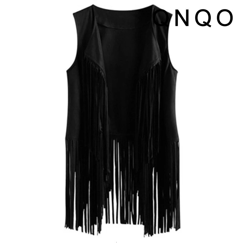 QNQO Tassel Vest for Women Pink Sleeveless Chic Casual Top Streetwear Female Fashion Vintage Solid Sexy Female Tank Top 251029