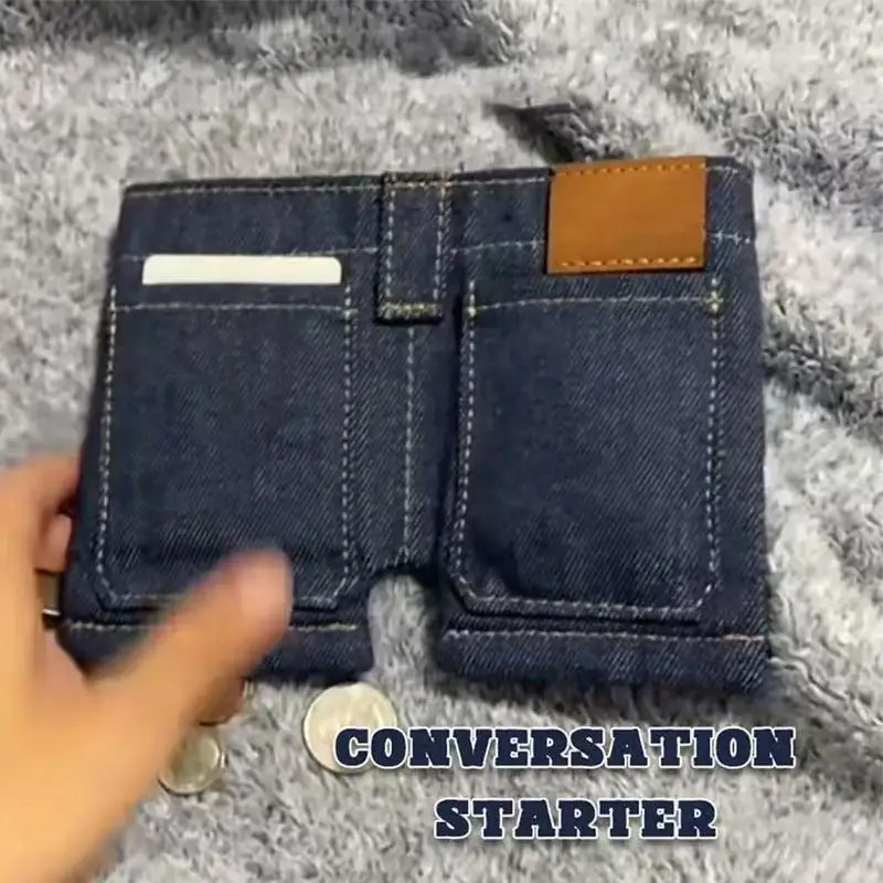 Mini Jeans Wallet Foldable Jeans Shaped Change Bag Card Holder wallets for women wallet men 251029