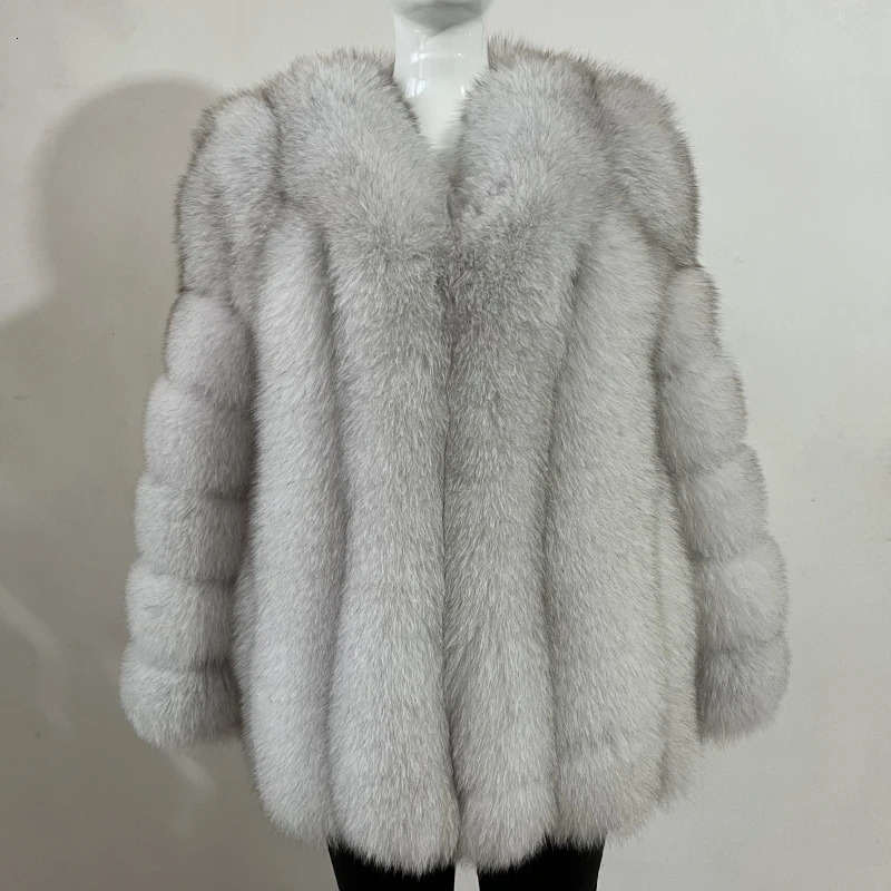 BEIZIRU Winter Woman Real Fox Fur Coat Warm Fashion Natural Stylelong sleeve fashion girls jacket 251029