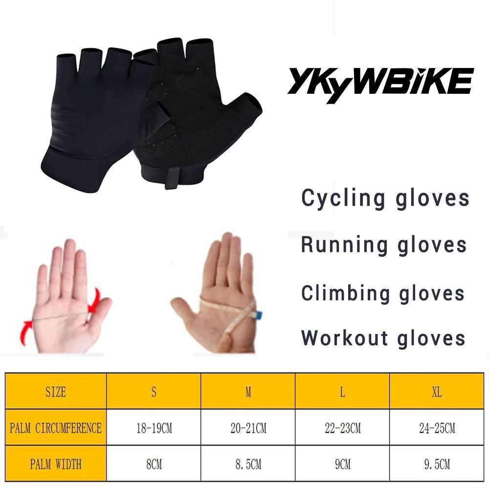 YKYWBIKE Cycling Gloves Half Finger Universal Summer Bicycle Gloves Shockabsorption Bike MTB Gloves Cycling Accessories J251029