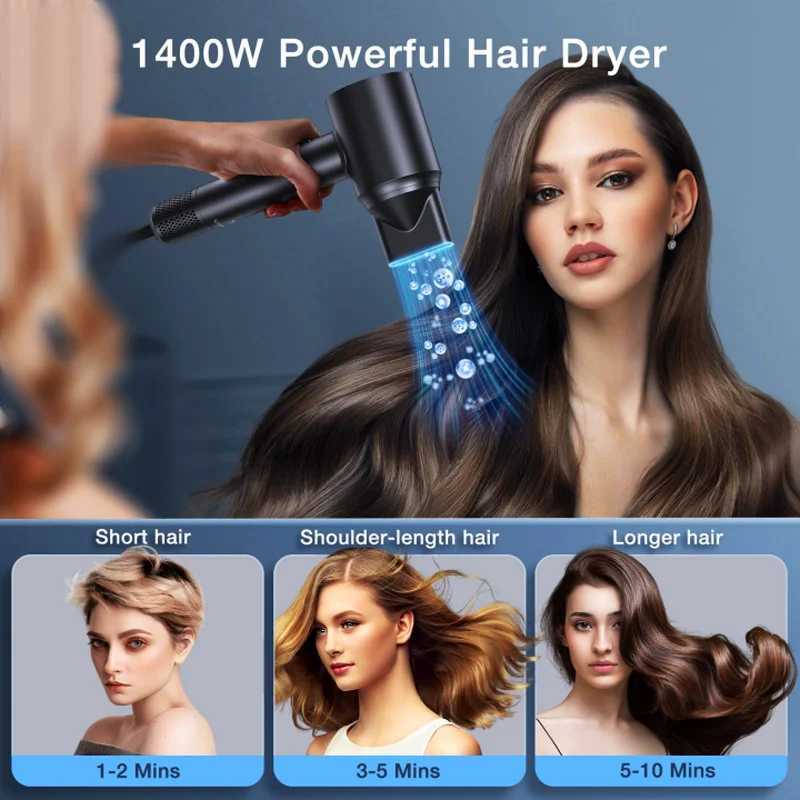 Smart Hair Dryer Screen Digital Lcd Multifunctional Professional High Speed Ionic Hair Dryer for Salon Hotel Home Travel Use W251029