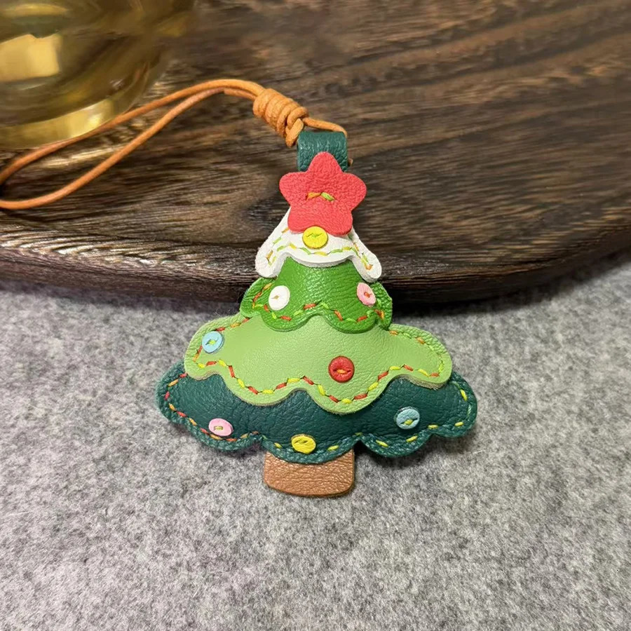 Sheepskin Handmade Santa Claus Bag Charm KeyChain Gift Cute Decoration Suitable For Bags Exquisite Charm Bag Accessories 251029