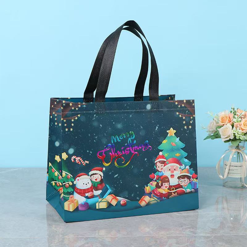 Custom Large Christmas Gift Bags with Handles Reusable Non-Woven Christmas Bags for Presents Wrapping Holiday Xmas Party Favors Supplies Christmas por