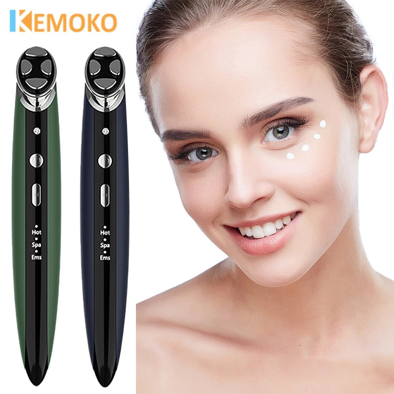 Eye Massager EMS Compress Vibration AntiWrinkle Eye Massage Pen Dark Circles Removal Eyes Cream Infusion Beauty Care Tools 251027