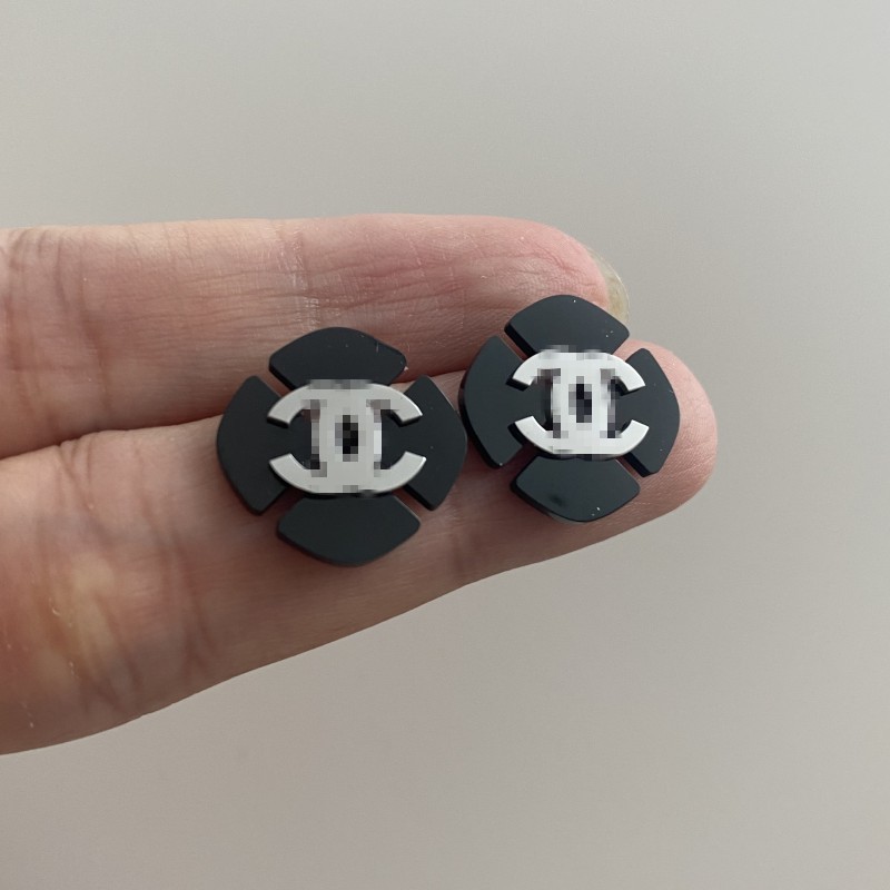 Black Flower Petal Earrings for Women, Luxury Gold Plated Stainless Steel Designer Studs, Elegant Gift