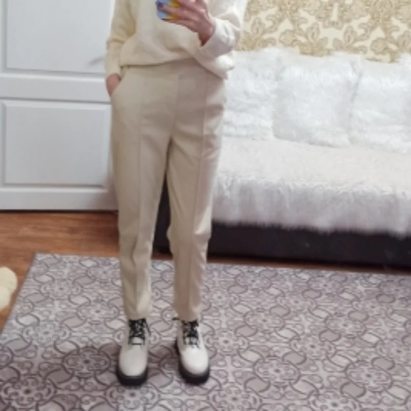 Thicken Women Pencil Pants autumn Winter Trousers OL Style Female Work Suit Pant Loose Capris 6648 251029