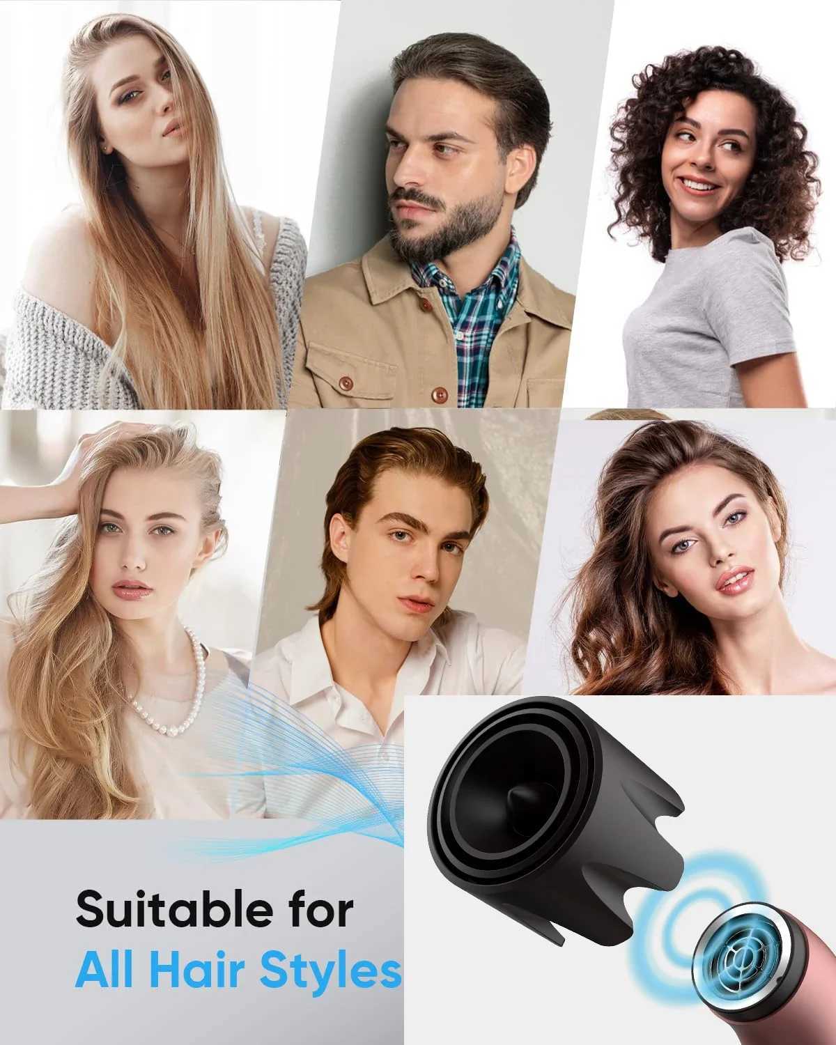 400W pure original highpower hair dryer dries hair quickly lightweight body low noise comes with various types of nozzles W251029